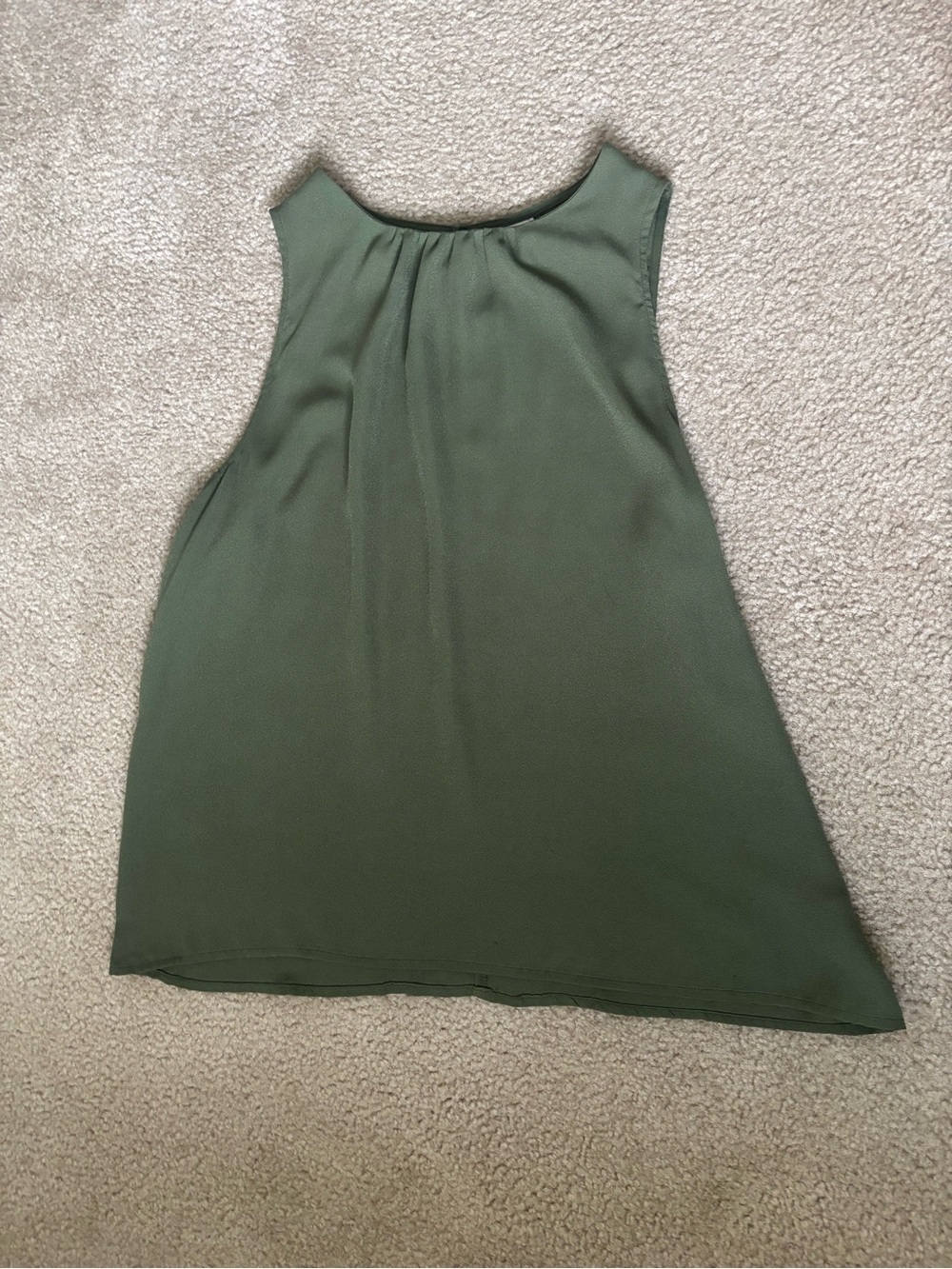 a new day Olive Green Sleeveless Shift Blouse